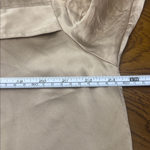 Franco Valeri Vintage Gold Champagne Silk Blouse - Picture 11 of 13